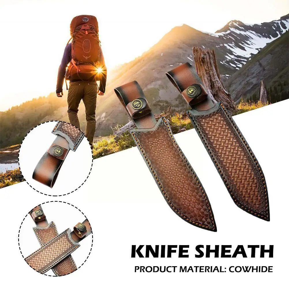 

Hunt Leather Sheath Holder Knife Sheath Holster Belt Tool Fold Case Outdoor Carry Knife Loop Camp Case B0J6