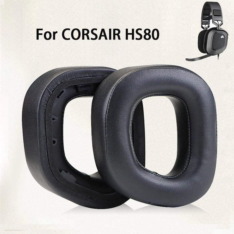 Сменные амбушюры для CORSAIR HS80 RGB Bluetooth гарнитура игровые наушники кожаный рукав повязка на голову наушники высокого качества