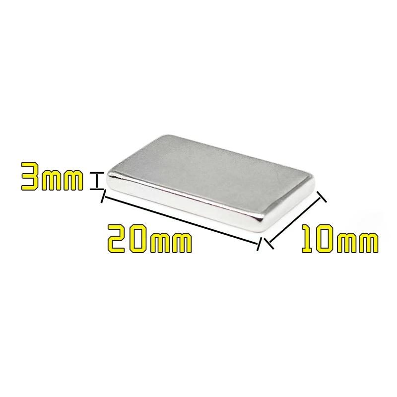 

5/10/20/30/50/100PCS 20x10x3 mm Block Rare Earth Magnet N35 Neodymium Magnet Sheet 20x10x3mm Permanent NdFeB Magnet 20*10*3