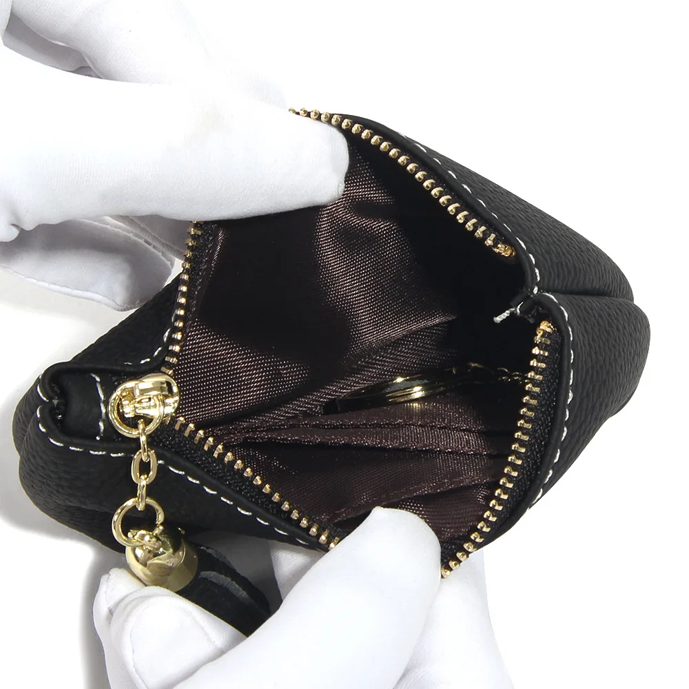 Women Clutch Coin Purse Simple Leather Short Wallet Key Card Coin Earphone Holder Organizer Bags Zipper Money Pouch for Girls