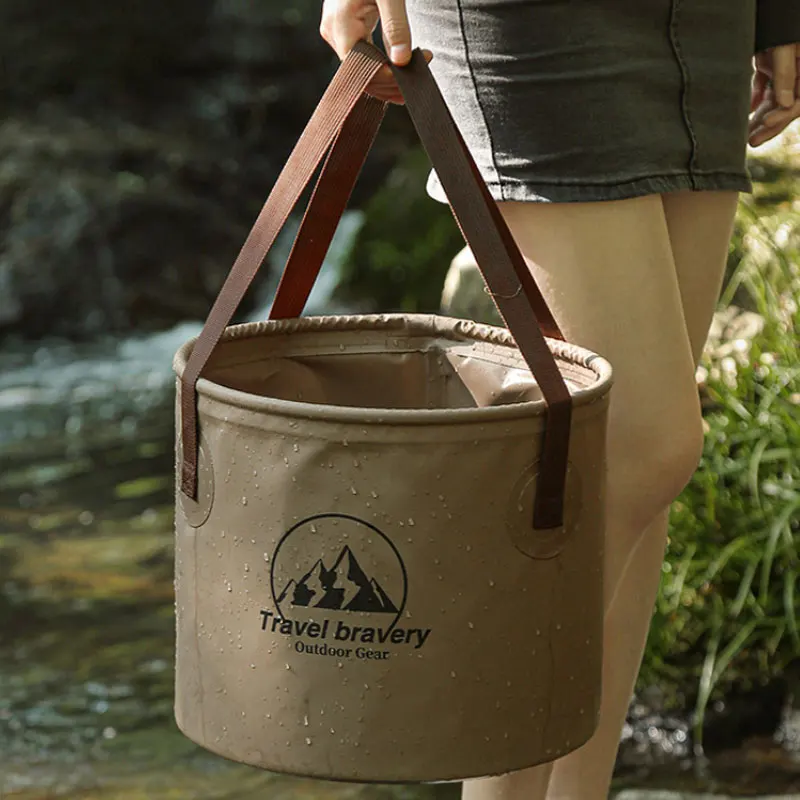 

10L/20L Durable Multi-functional Portable Basins Waterproof Collapsible Sink Bucket Travel Basin Camping Hiking Storage Bucket