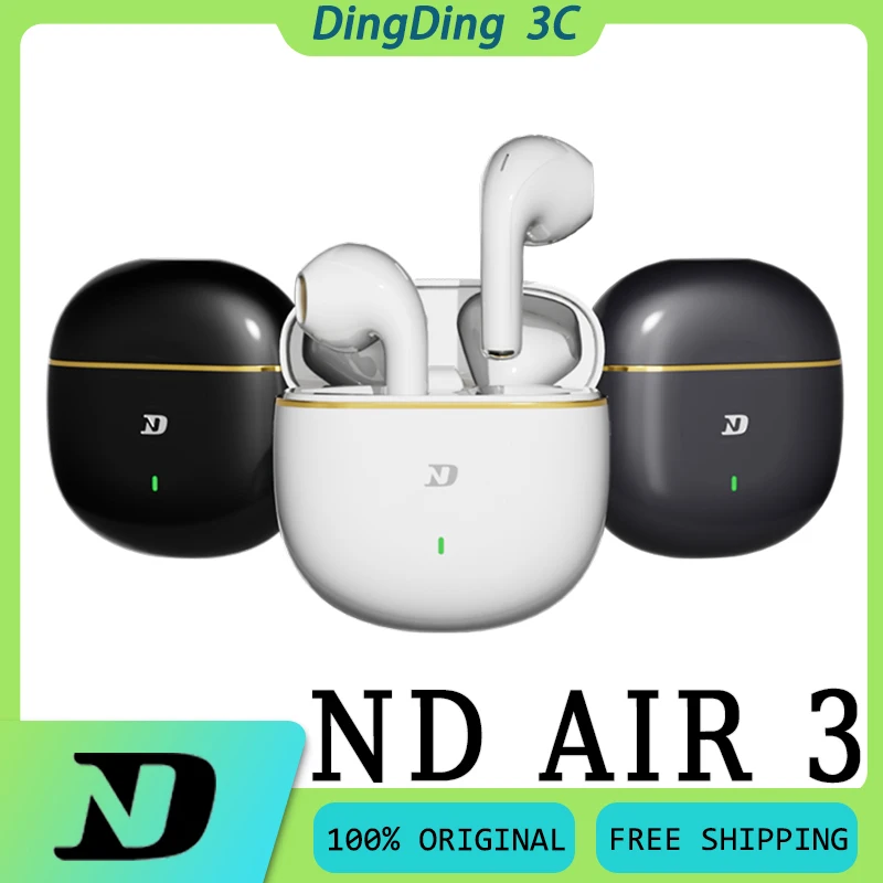 Фото ND AIR3 Беспроводные наушники с микрофоном Высокое качество Bluetooth 5,4 с низкой задержкой Легкая полувкладыш Музыкальная игровая гарнитура на заказ №1