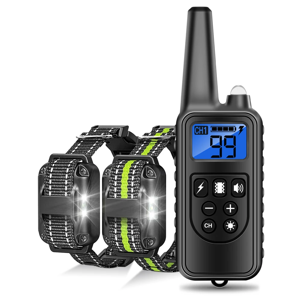 

Водонепроницаемый перезаряжаемый ошейник для дрессировки собак, 800 м