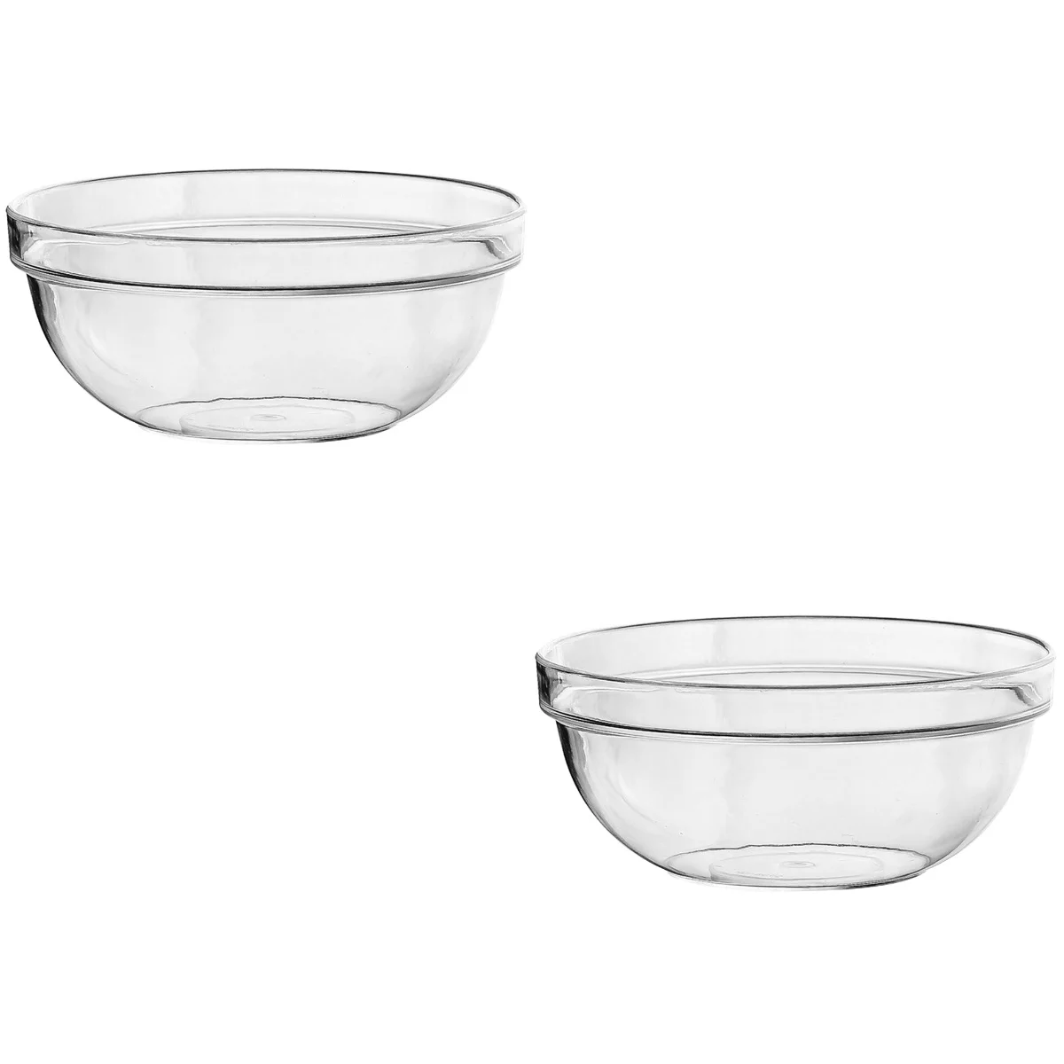 

2pcs Salad Bowl Serving Bowl Restaurant Basin PC Tea Basin Household Salad Bowl