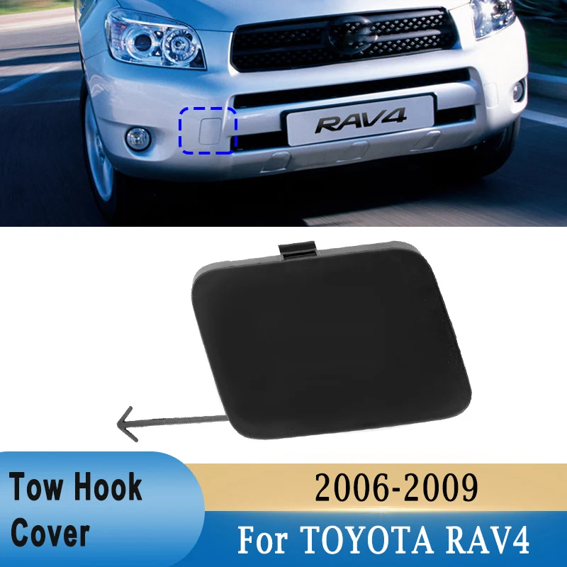 

Front Bumper Right Tow Hook Eye Cover Cap ABS Plastic Black for TOYOTA RAV4 ACA33 ACA30 ACA31 2006-2009 5328542930