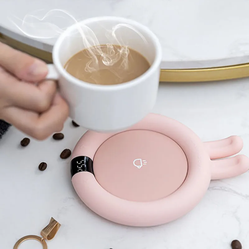 

Mug Heater 220V Cup Warmer Desktop Heating Coaster for Coffee Milk Tea 3 Temperatures Adjustable LED Display Cup Pad