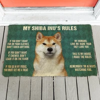 3d my shiba inus rules doormat non slip door floor mats decor porch doormat