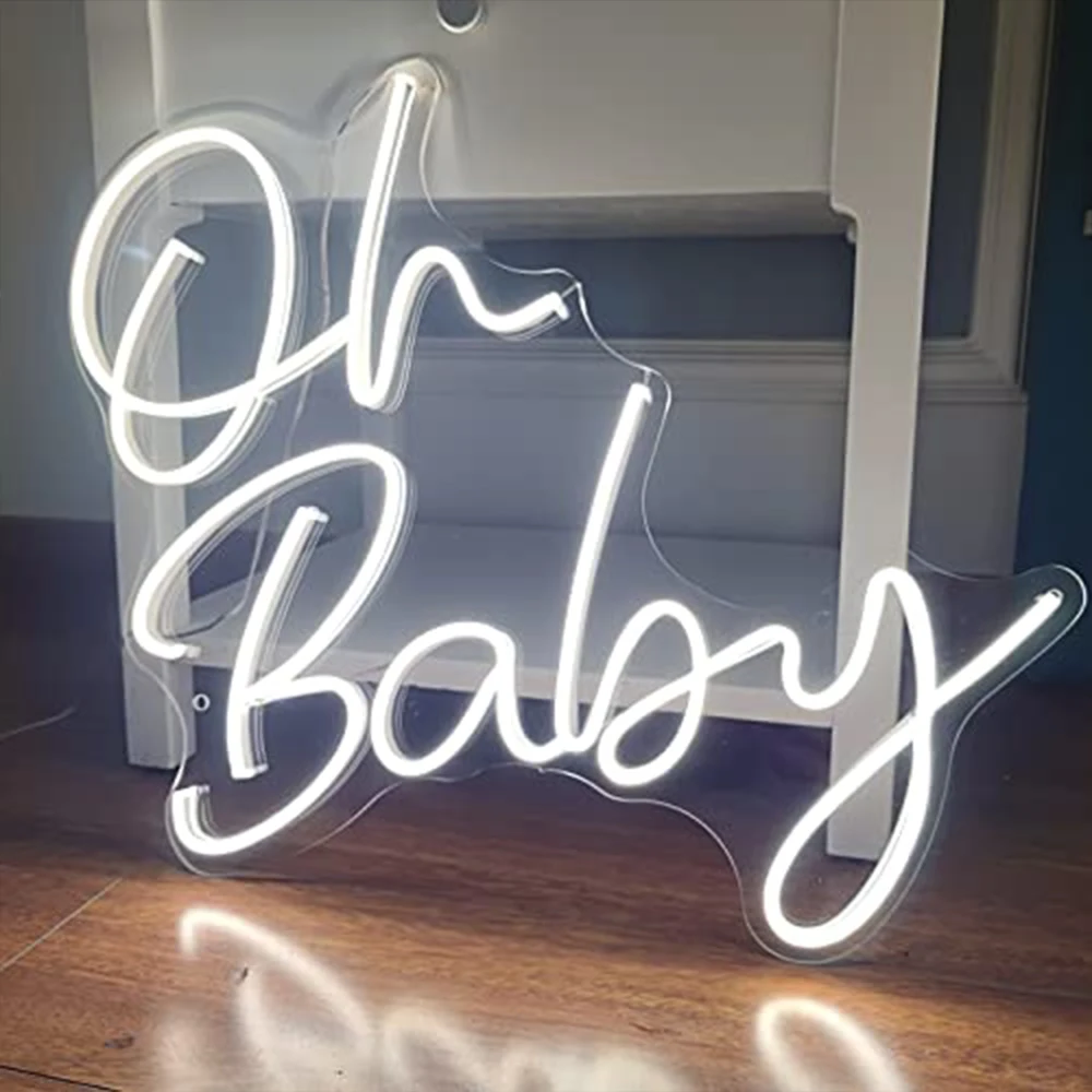 Oh Baby Customized Neon Sign LED Night Light for Wall Decoration Birthday Party Soft Decorative Light for Baby's Bedroom