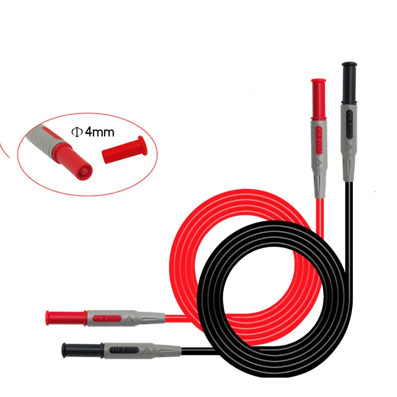 Cleqee P1032 2 шт. двойной 4 мм Sheathed Банановый штекер мультиметр тестовый свинцовый