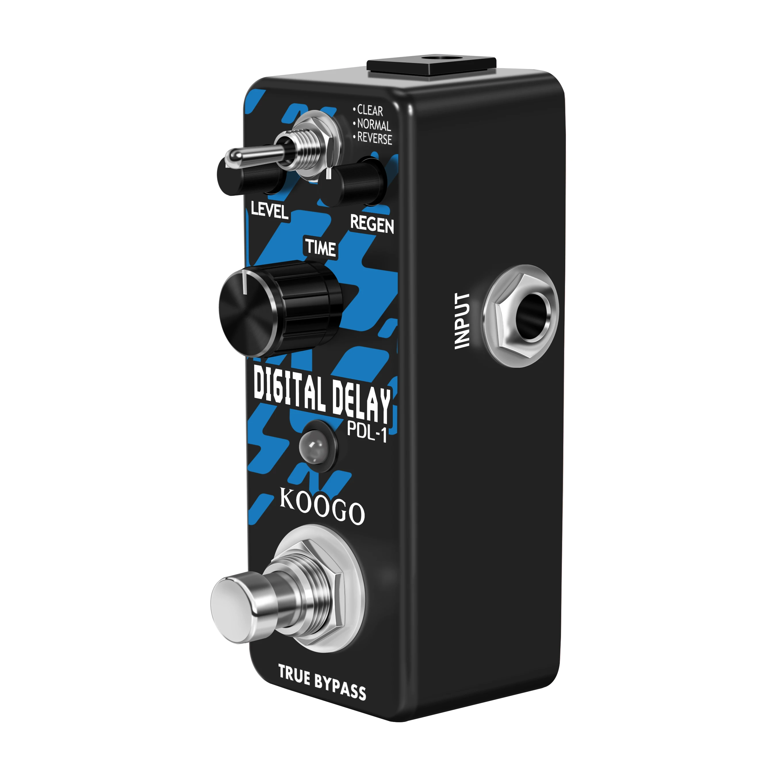 Koogo LEF-3803 Digital Delay Echo Effect Pedal for Guitar Bass with 3 Modes Clear Normal Reverse
