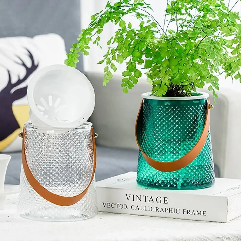 Горшок для растений с ручкой самополив гидропоники визуальный уровень воды