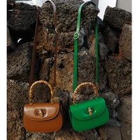 2022 luxury bamboo bag customize women bag classic box bag genuine leather shoulder crossbody bag