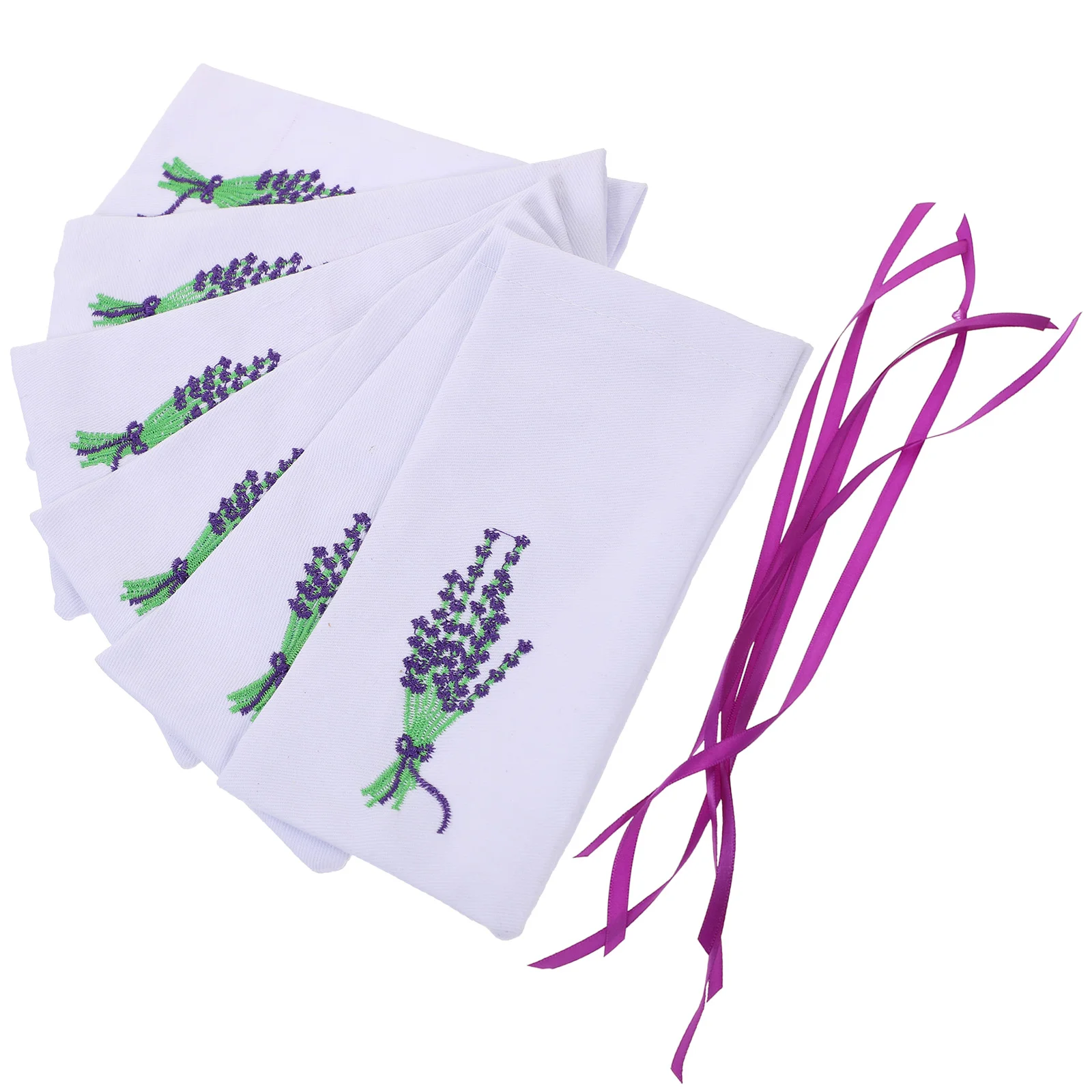 

6 Pcs Small Gift Bag Candy Case Lavender Perfume Satchel Natural Flower Wedding Jewelry