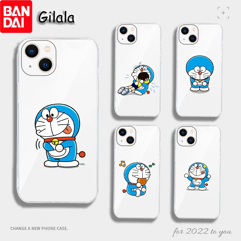 

Cute Doraemon Anime Phone Case For iPhone 11 12 Pro MAX Mini 13 Pro MAX 6 6S 7 8 Plus X XS MAX XR SE 2020 Cute TPU Cover Fundas