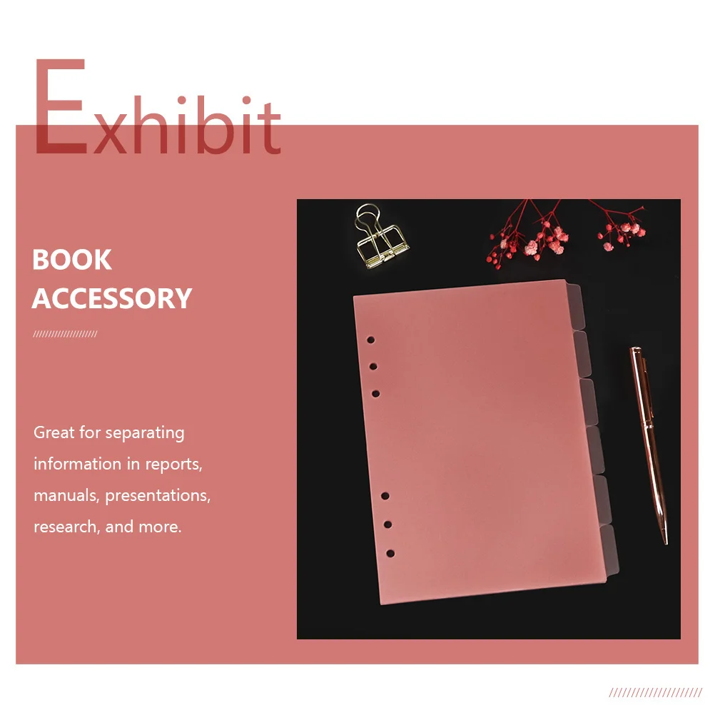 Вкладки для переплета журналов перегородки зажимы бытовые разделители розовые