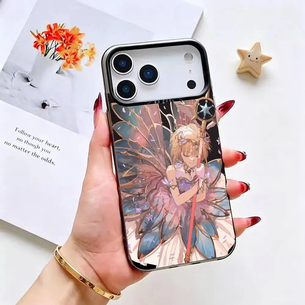 Аниме C-Cardcaptor S-Sakura Цветной серебристый чехол для iPhone 17 16 15 14 13 12 11 Pro Max с бампером (art.: 3920dce3adc2f) - 3920dce3adc2f