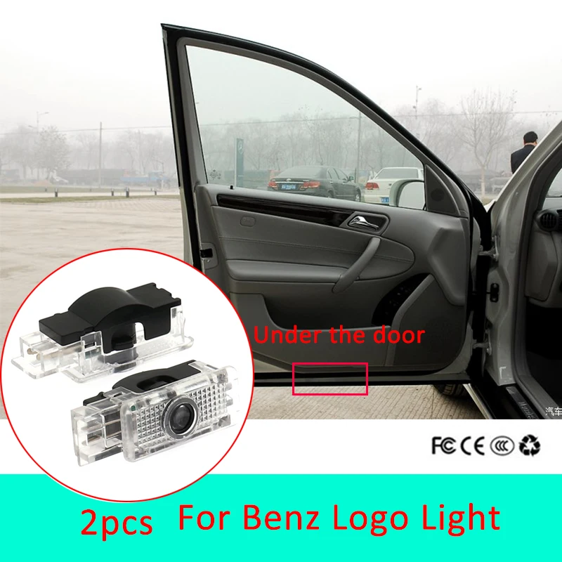 

2pcs Led car door light For Mercedes Benz C class w203 w240 slk r171 slr c199 Logo Light Emblem Laser Projector Accessories