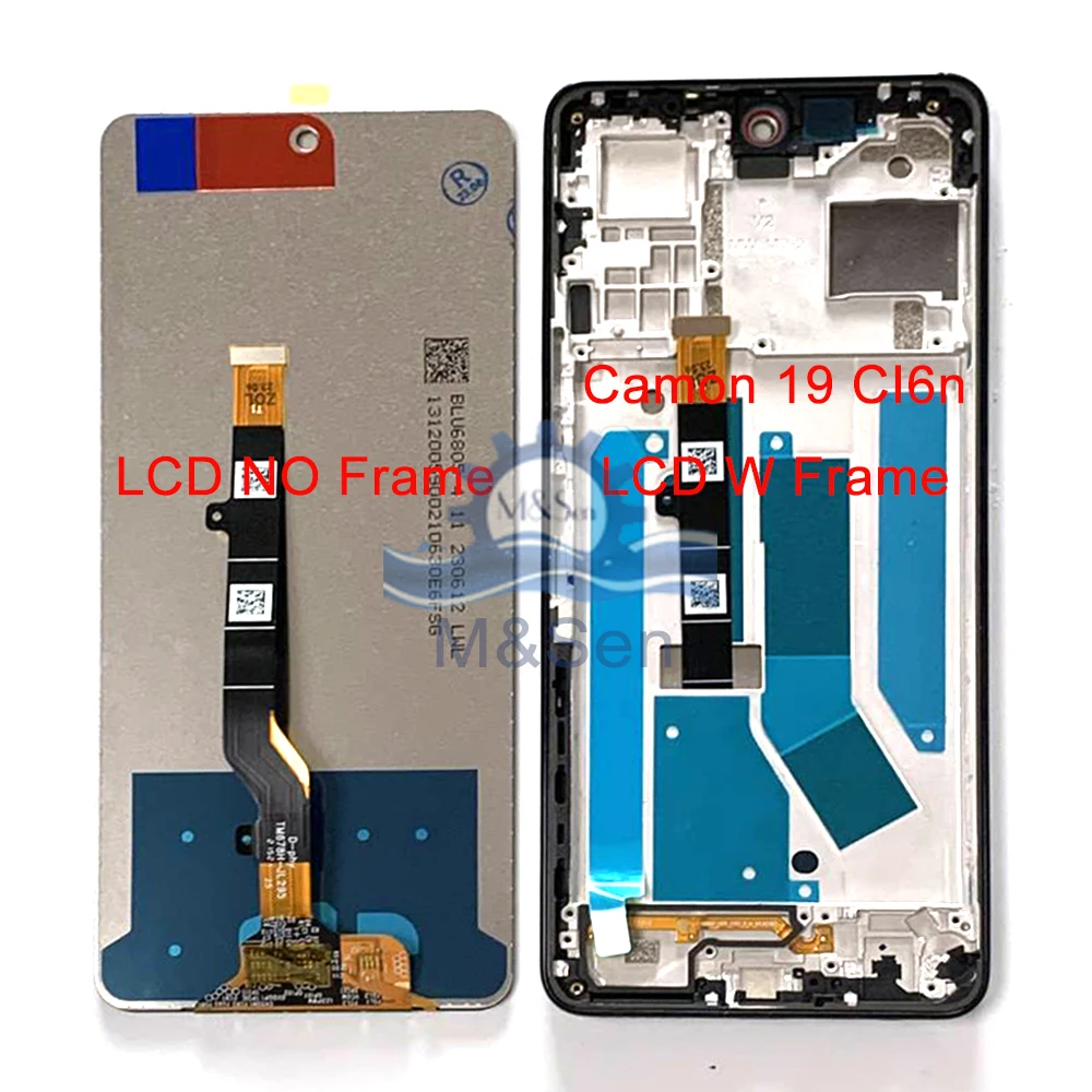 Original For Infinix Tecno Spark 10C 10 Pro LCD KI5k Display Screen Touch Digitizer For Tecno Camon 19 Neo 19 pro 4G 5G Frame