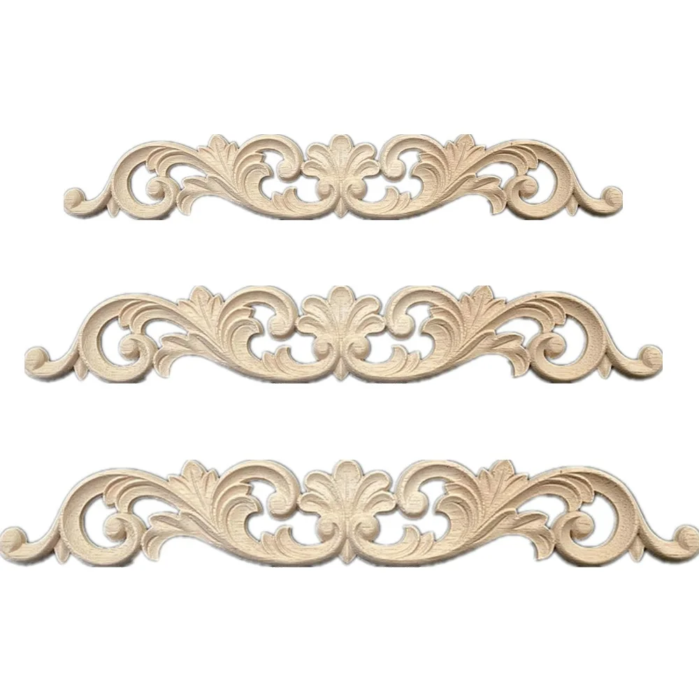 

30-51CM Wholesale Exquisite Classic Rubber Wood Carved Applique Retro Furniture Craft Decor Vintage Home Decoration Accessories
