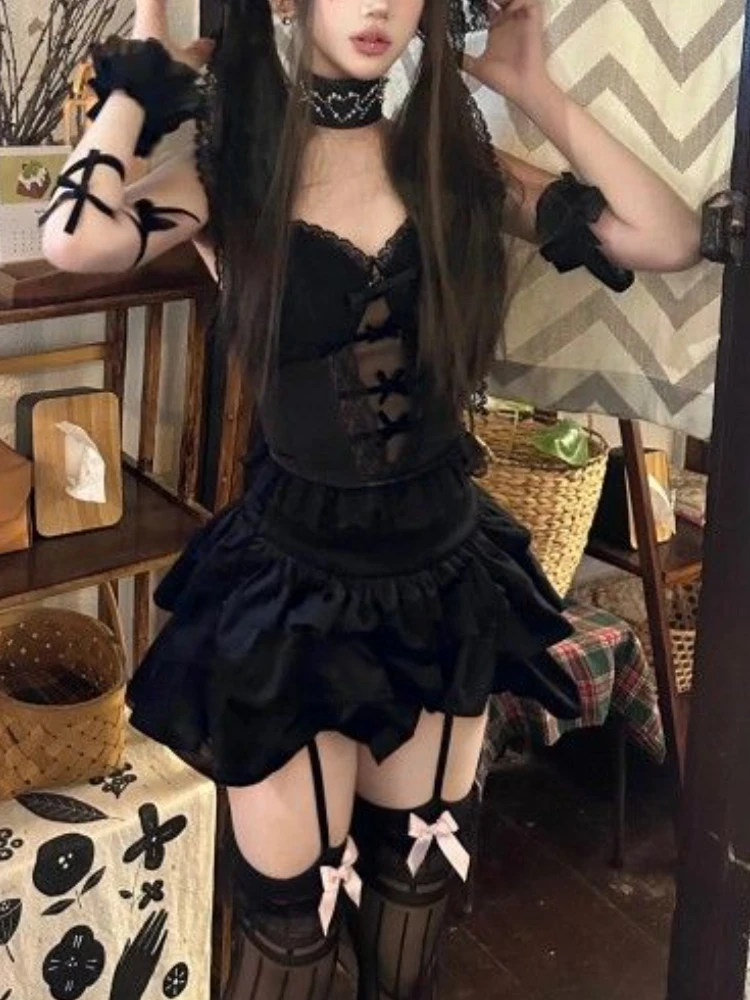 Pure Desire Сексуальный кружевной комплект из 2 предметов Женский летний топ с лямкой