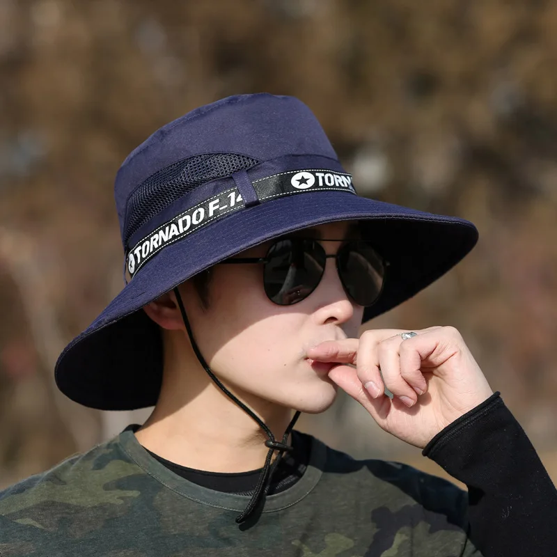 

Summer Quick-drying Boonie Men Women Hat Outdoor Face Mask Wide Brim Bucket Hat Sun Protection Wide Brim Cap for Fishing Hunting