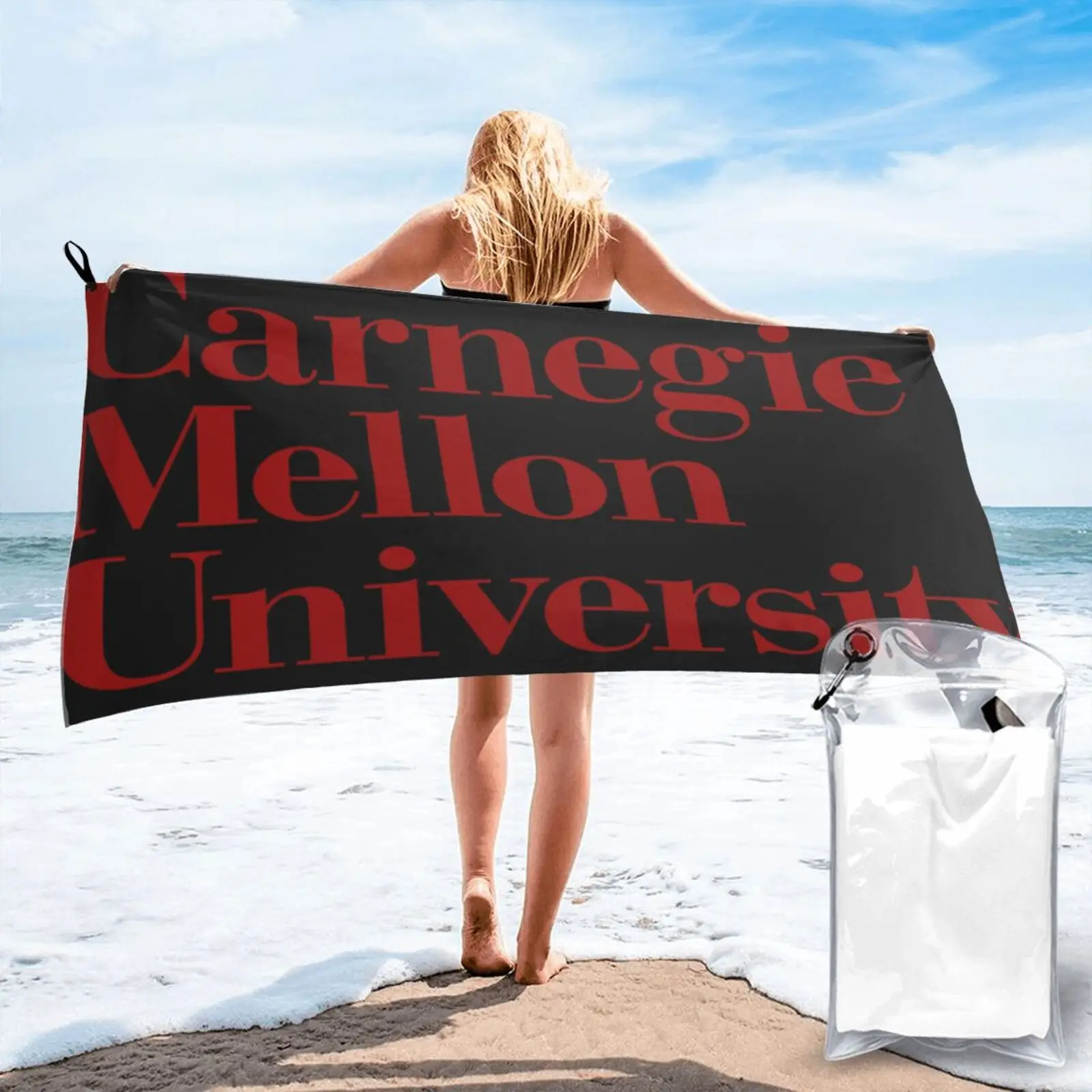 

2020 Men's Carnegie Mellon University O Beach Towel Bathrobe Female Beach Cover Up Towels Face Towel Beach Blanket Beach Cover
