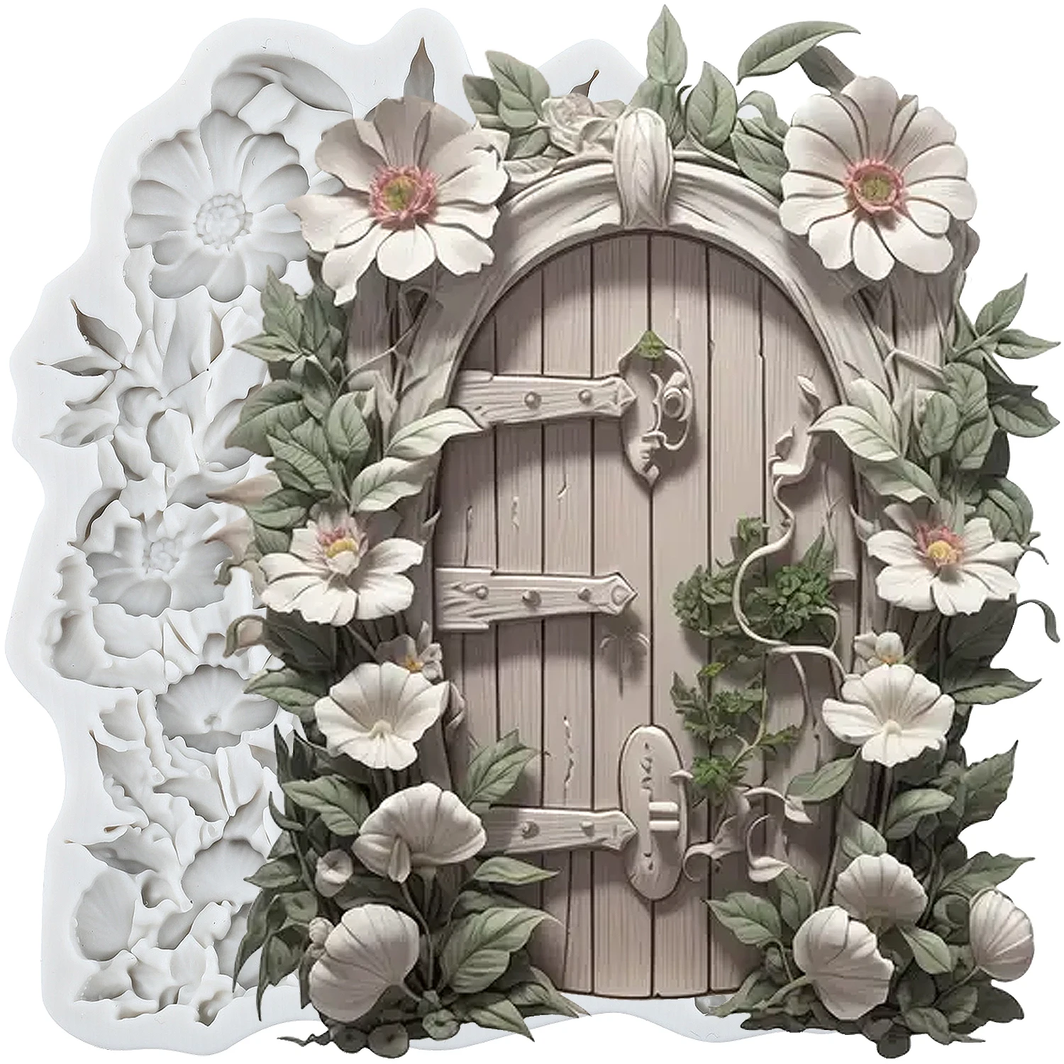 

Формы для торта Му Jiang, силиконовые, деревянная дверь