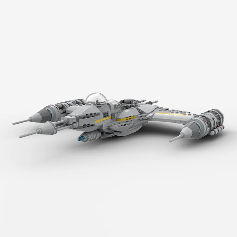 Фото 626 деталей MOC Mando Din Djarin N Starfighter Chrome Wizard: Конструктор-модель космического корабля для научно-фантастических сцен из «Звездных войн», подарок №3