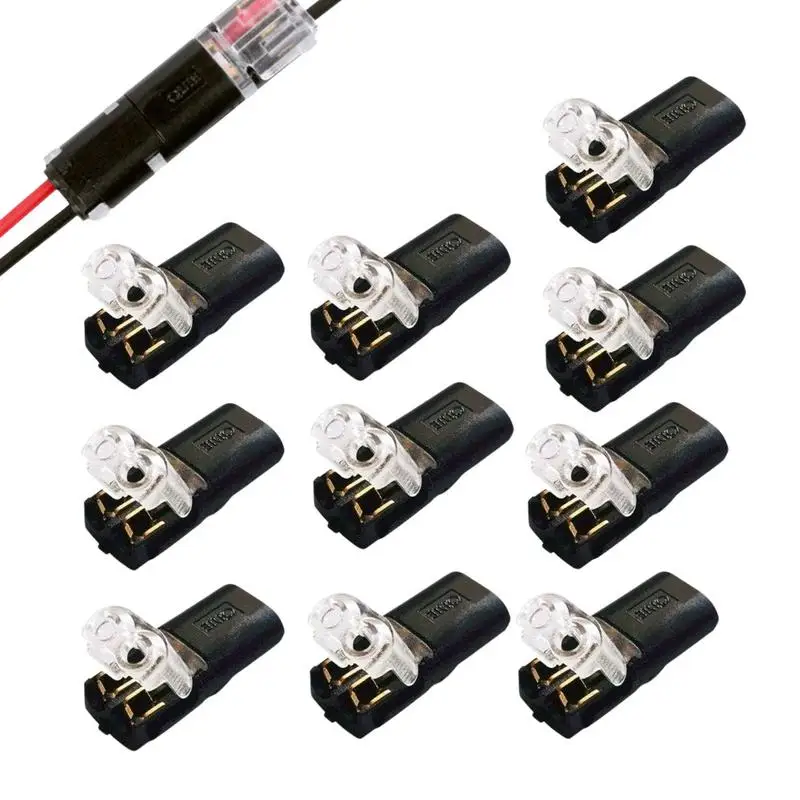 

Car Wire Connectors Quick 10 Pcs Auto Wire Cable Terminal Block No-Stripping Terminal Connection Clamp Block Press-Type