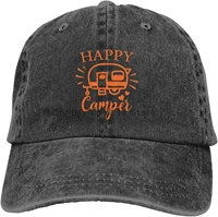 happy camper mans classic polo style baseball cap vintage baseball cap