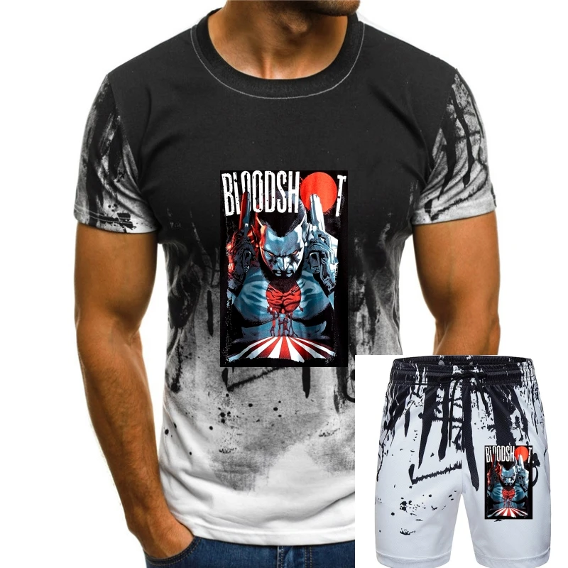

Men t shirt Custom Valiant Comics Bloodshot Flag t-shirt novelty tshirt women