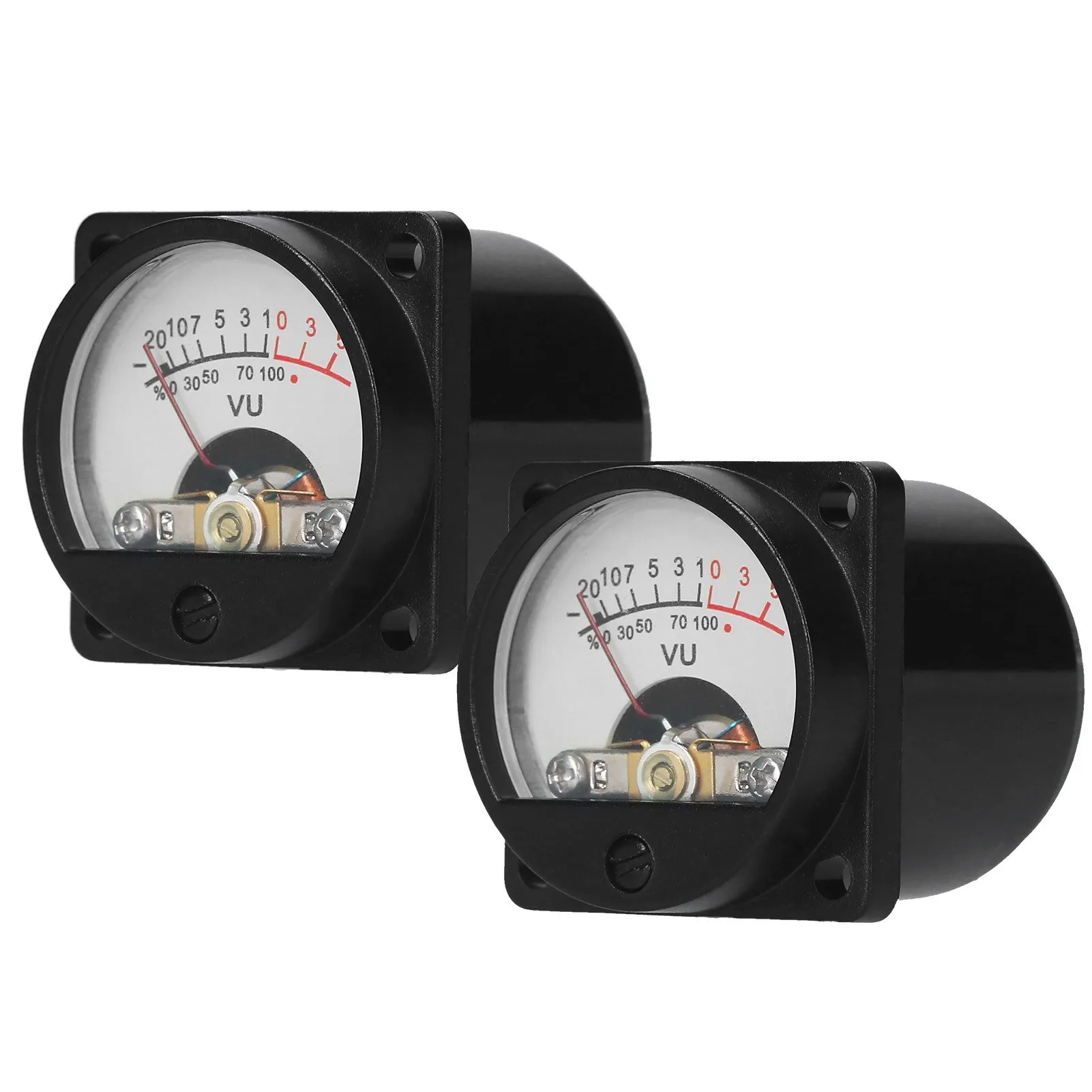 

VU Meter 2 Pcs Panel VU Meters Warm Back Light Analog DB Sound Level Indicator Recording &