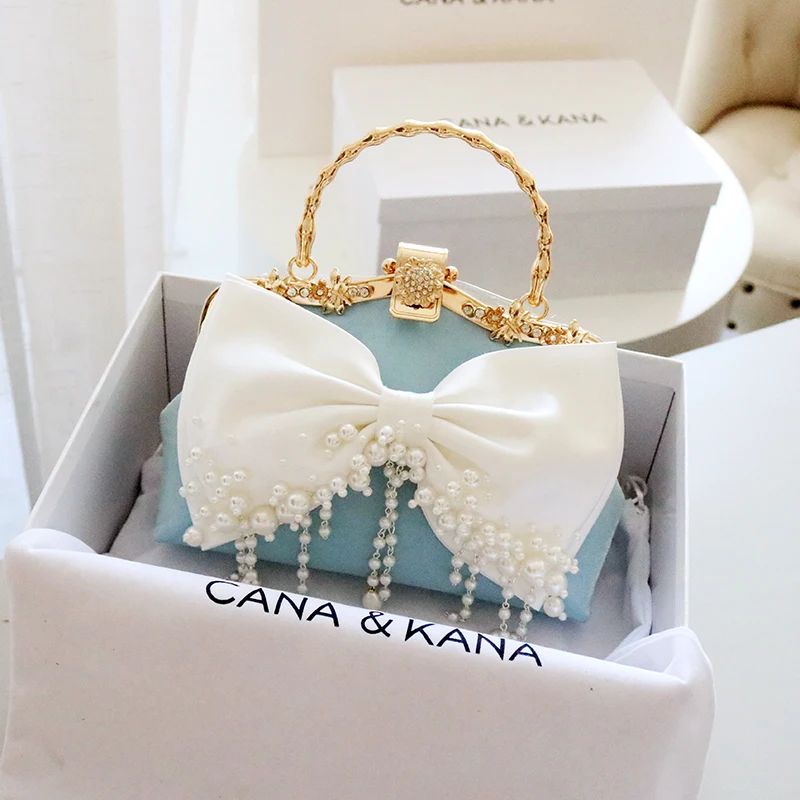 

Ladies' High-Grade Personality Handbag Tassel Big Bow 2022 New Elegant Portable Shoulder Bag Sweet Messenger Bag for Women