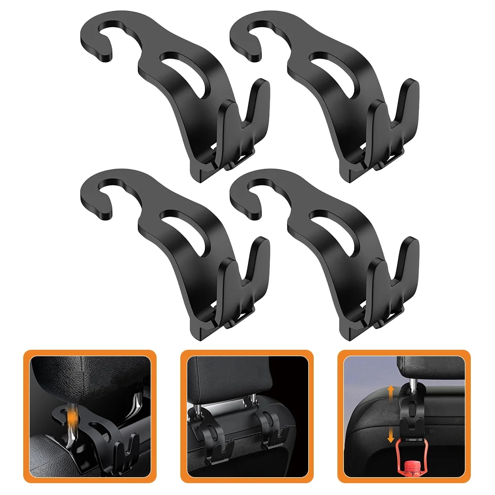 

4pcs Seat Headrest Hook Car Back Seat Hanger Plastic Car Hanger