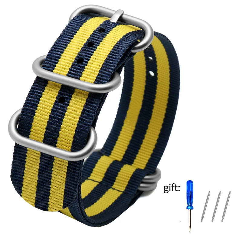 NATO Nylon Watch Strap for Citizen Air Eagle Blue Angel At8020 Jy8078 Second Generation NATO Nylon Watchband 22mm 23mm