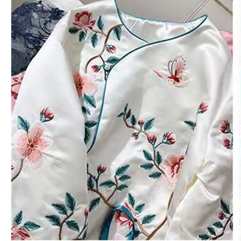 Традиционная китайская одежда рубашка с вышивкой Женская винтажная модная