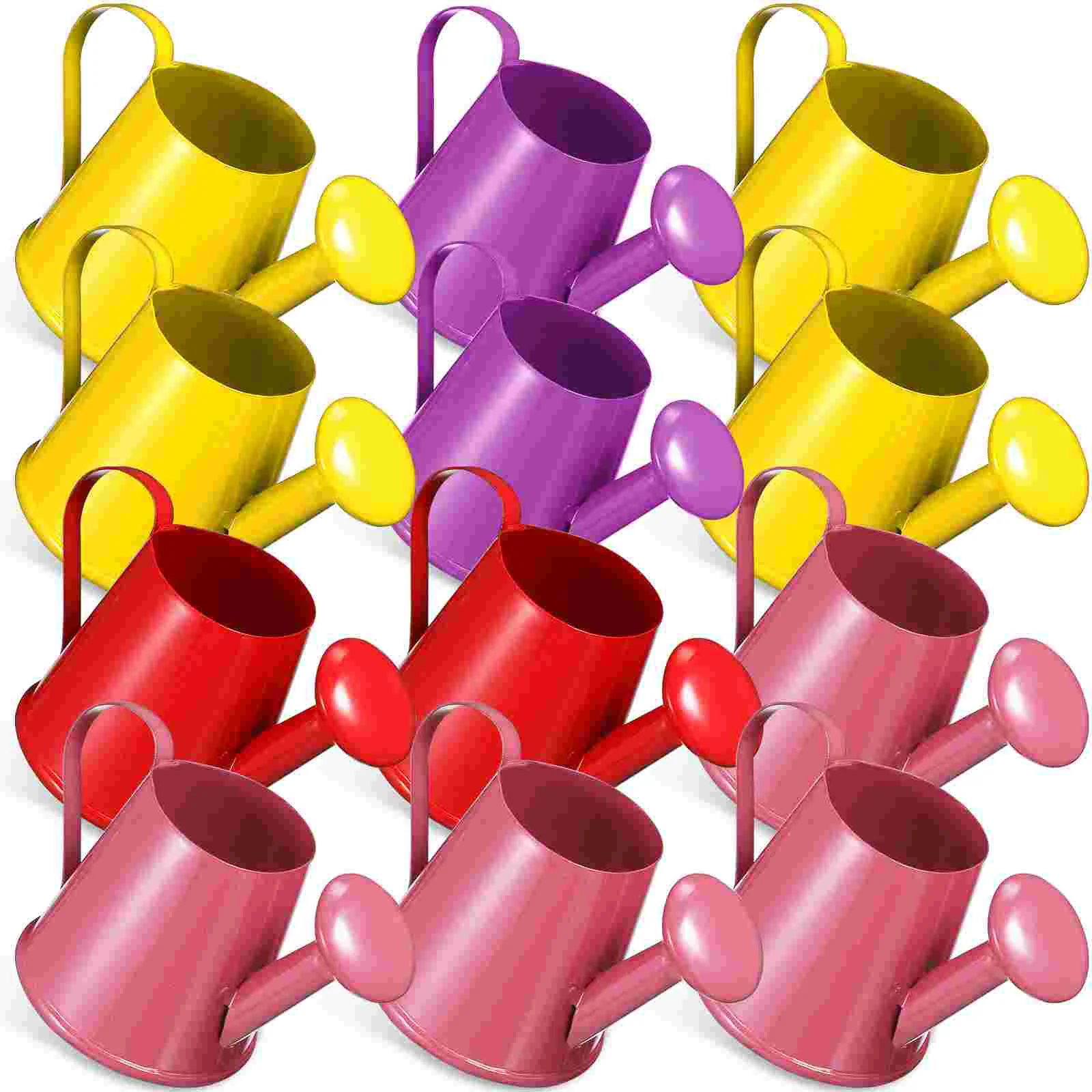 

12 Pcs Mini Super Small Pouring Vase Watering Kettles Outdoor Can Metal Iron Cans Toy Child