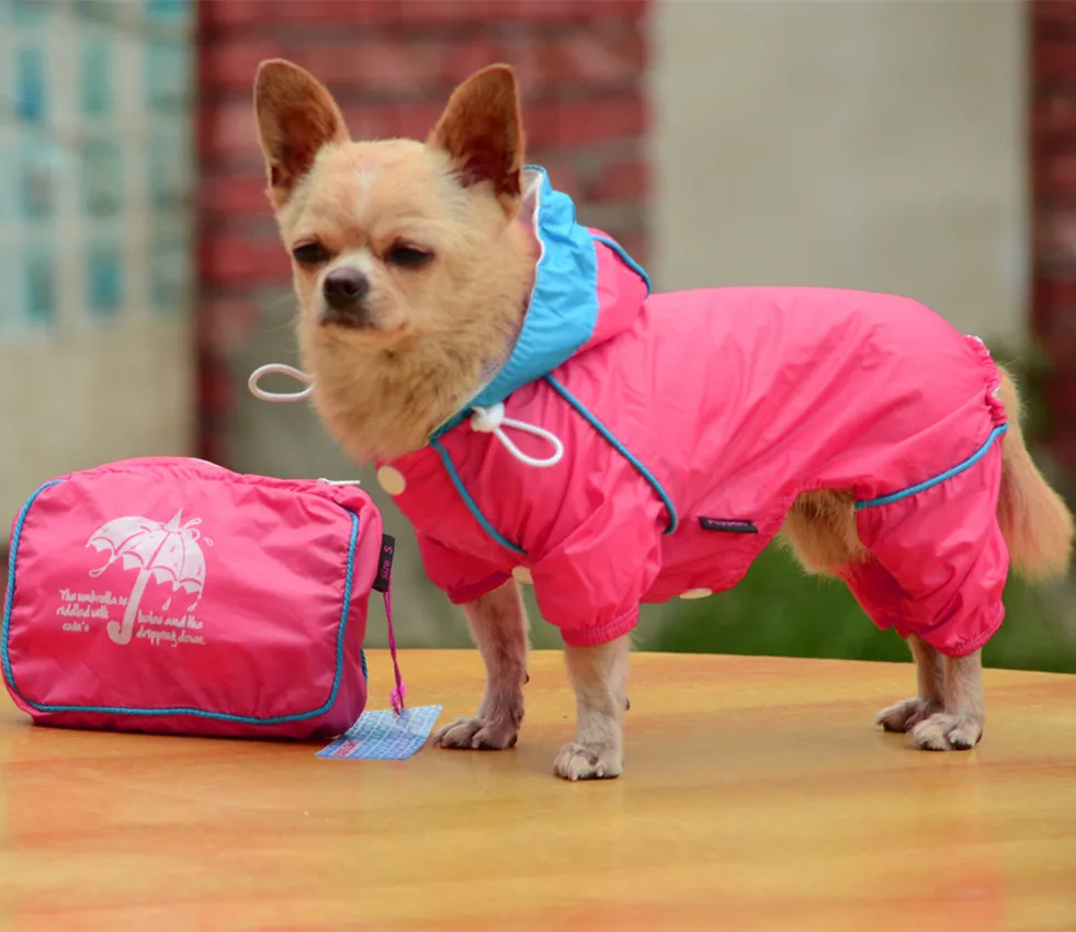 Waterproof Clothes Slicker Jumpsuit Apparel Dog Clothes For Small Dogs Raincoats Girl Boy