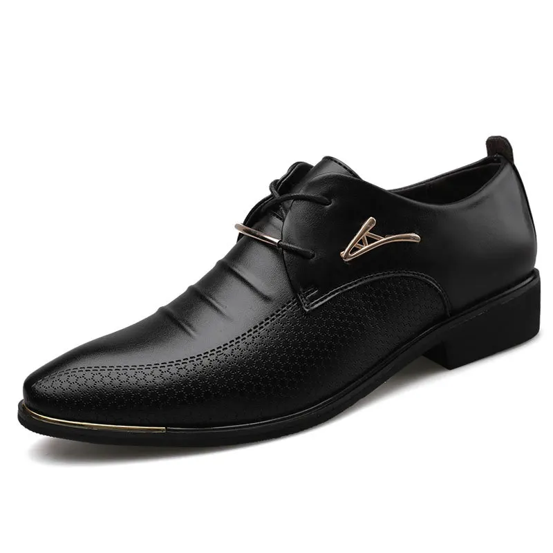 

Hot Selling Classic Men's Pointy Dress Shoes Men's Patent Leather Black Wedding Shoes Oxford Formal Shoes Large Size Fashion