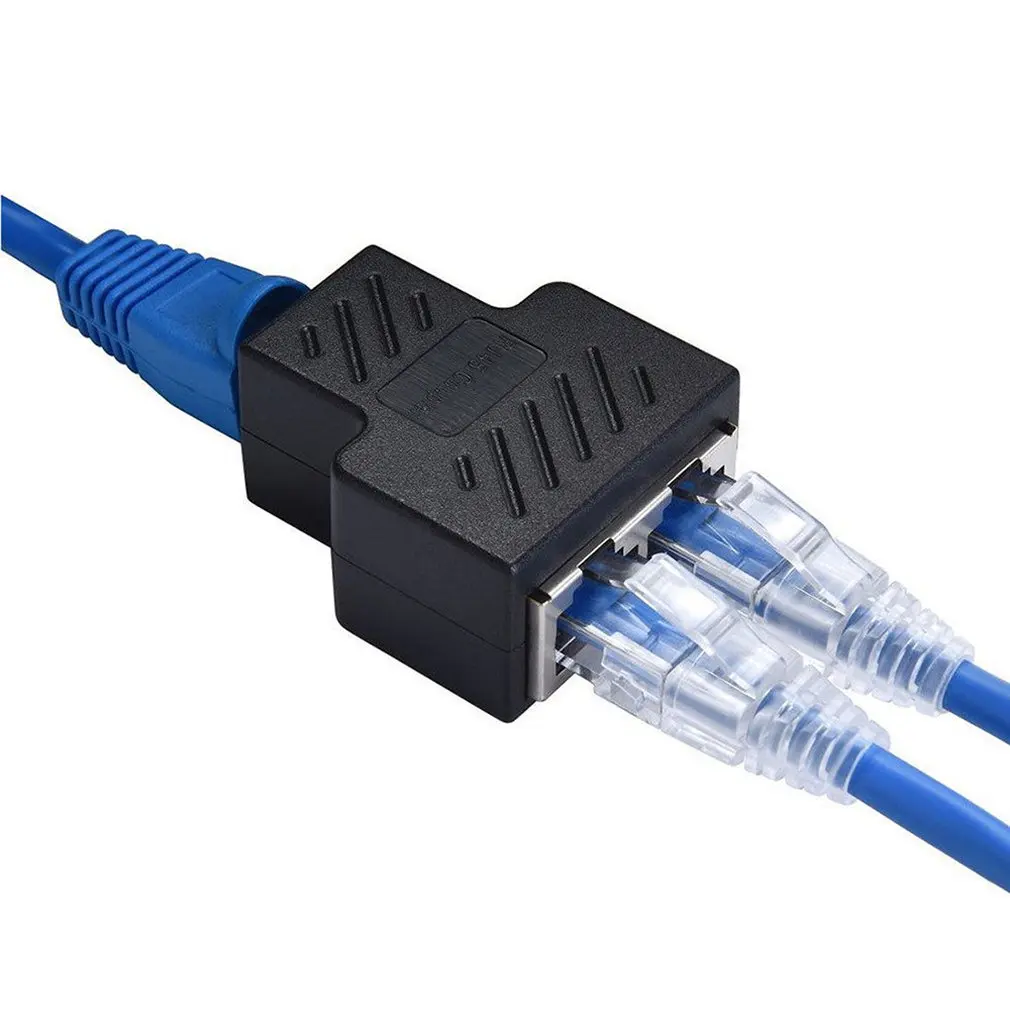 

Practical RJ45 Splitter Adapter Port CAT5/6 LAN Ethernet Cable High Performance 1 to 2 Ways Dual Female Switching ONLENY