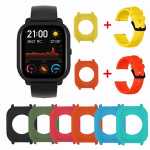 Силиконовый защитный чехол 2 в 1, спортивный ремешок на запястье для смарт-часов Xiaomi Amazfit Gts, ремешок 20 мм, сменный Браслет + чехол