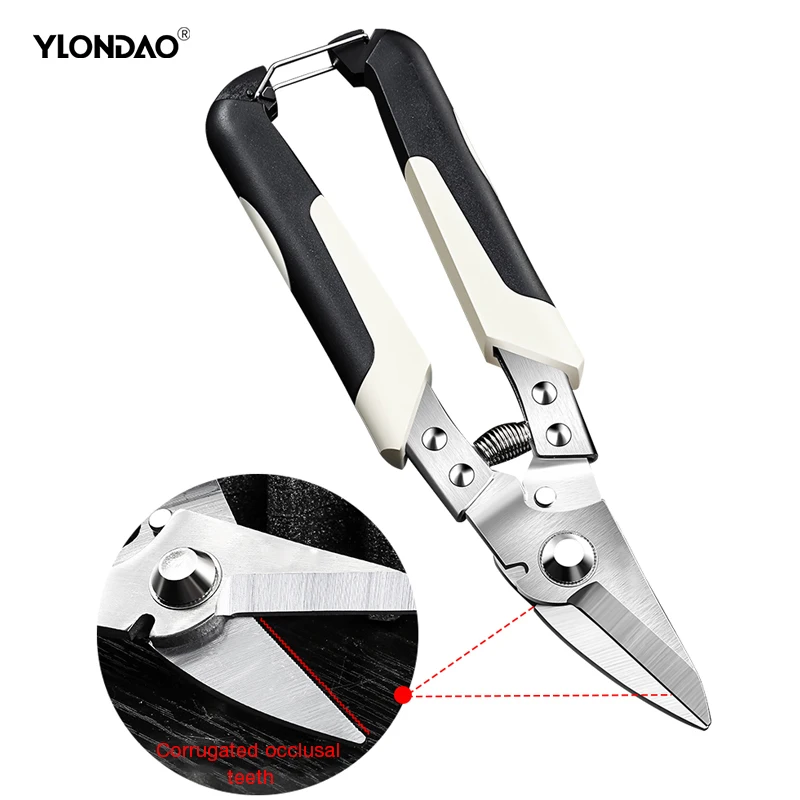 

YLINDAO Multi-functional Metal Sheet Shearing Tin Snips Straight Shears Bent Blade Cutter Household Hand Cutting Tool Scissors