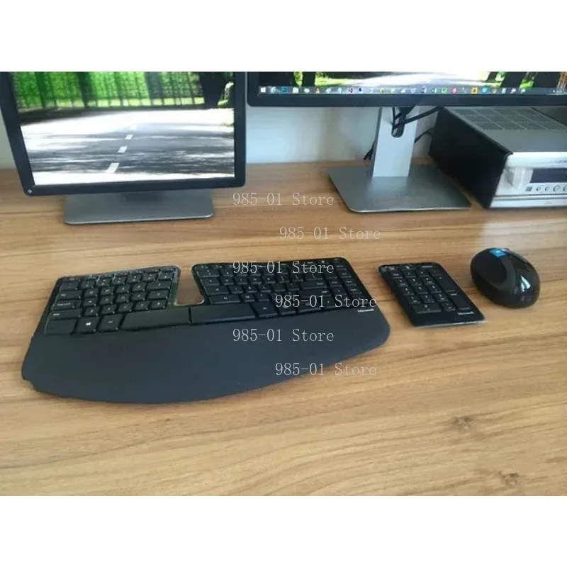 Фото Беспроводной комплект клавиатуры и мыши, эргономичный набор для Microsoft Sculpt Ergonomic №1