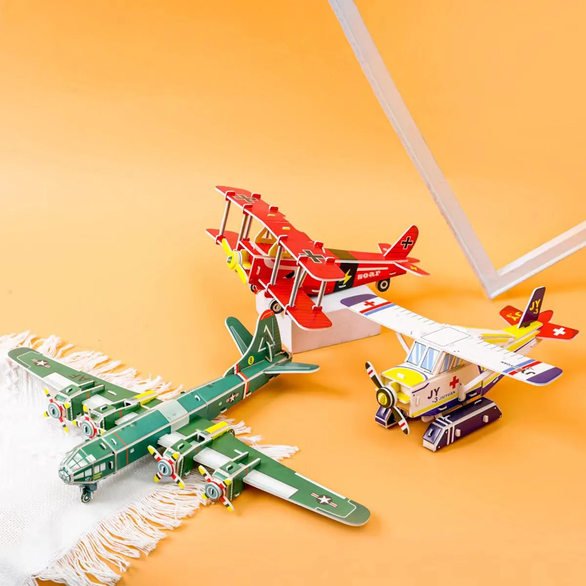 

3D three-dimensional jigsaw puzzle paper airplane boys and Girls DIY puzzle model fun puzzle children's gift