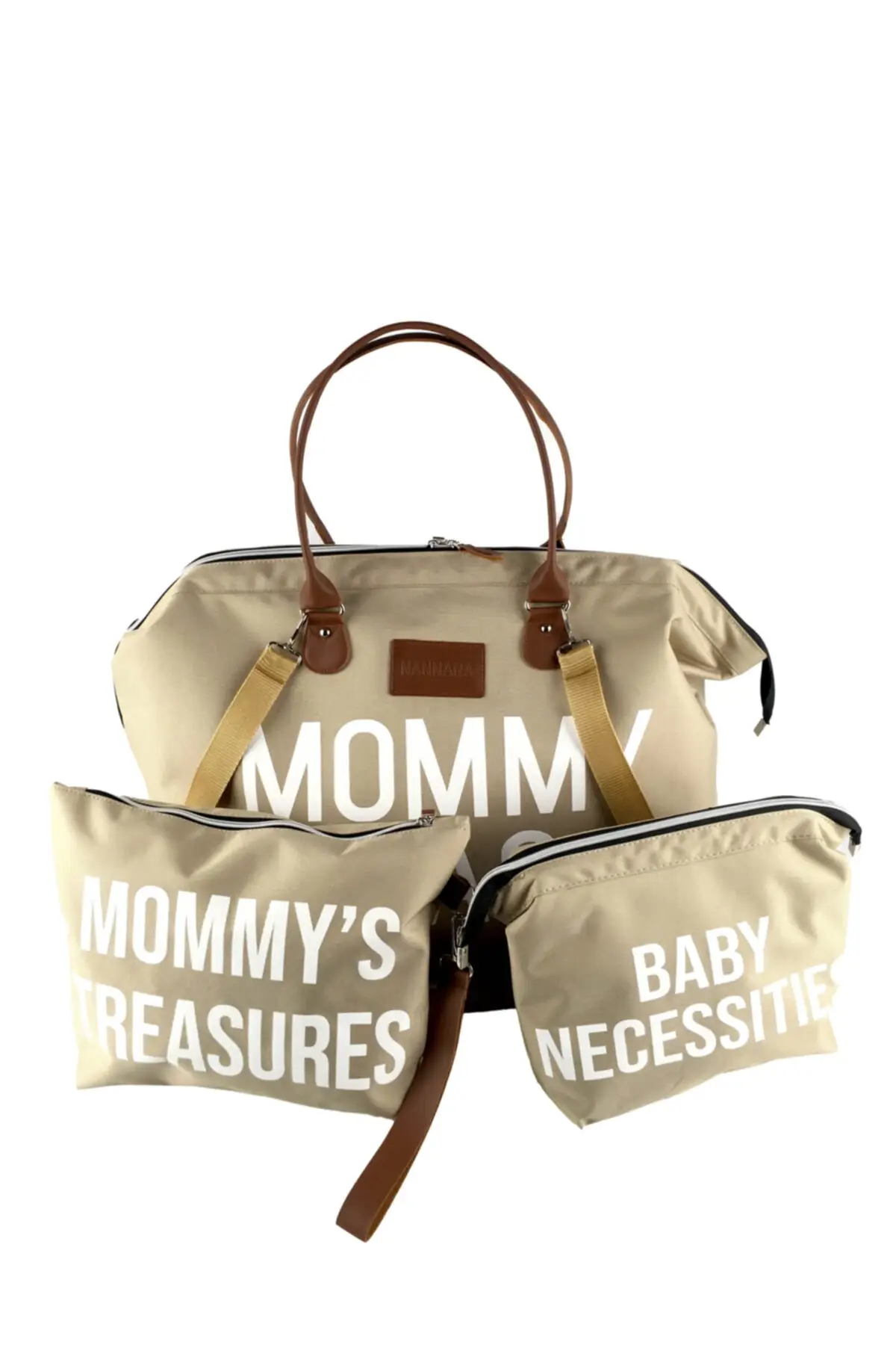 Mommy Bag 3 PCs Set Mother Baby Care And Tote Bag 5 Different Color Large Volume Durable Fabric Quality