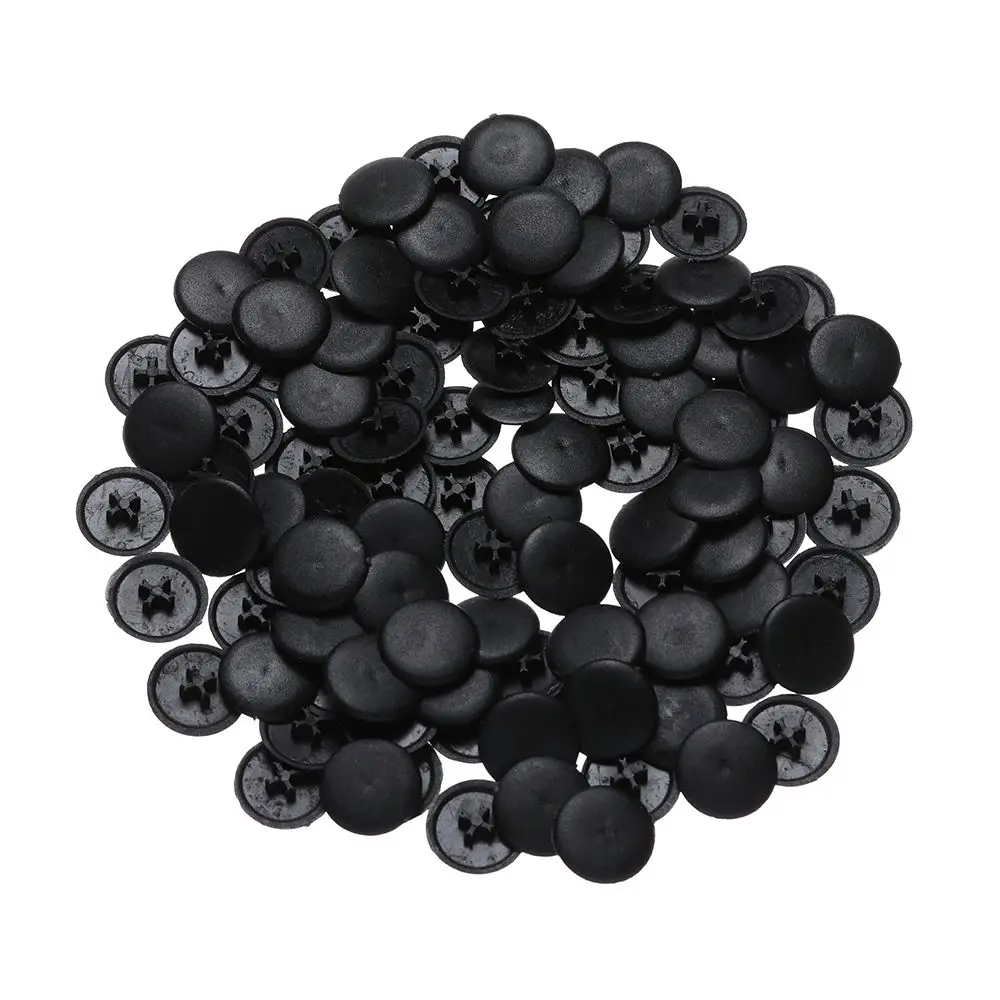 

100Pcs Practical Hinged Exterior Bolts Ornament Hardware Fold Snap Cap Nuts Covers Screws Decor Protective Cap
