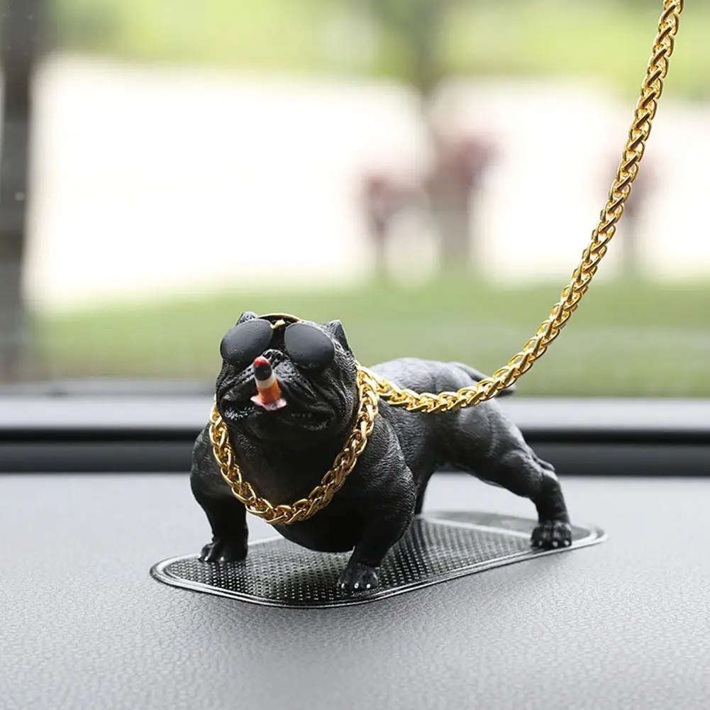 

Bully Pitbull Dog Car Dashboard Ornament Car Center Social Console Dog No Base Creativity Decoration Interior Car Accessori V7A5