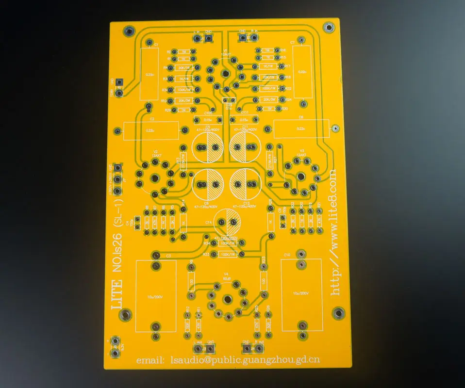 

The Newest Free Shipping Lite Ls26 Pcb Fully Balanced Tube Preamp Board Empty Board Pcb Base On Cat Sl-1 Lines