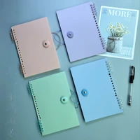 a5a6 macaron color loose leaf notebook cover removable binder with rope coil shell notebook cover office planner stationery