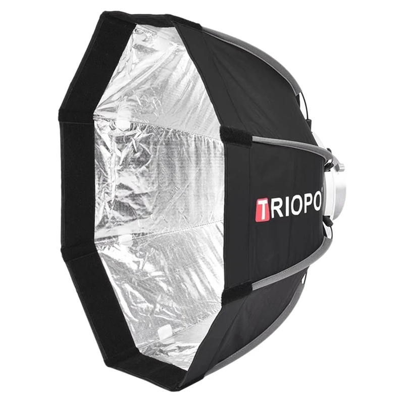 

TRIOPO Fast On-Camera Flash Light Soft Box Octagonal Hot Shoe Light Soft Cover Photography Carrying Case Diameter 65Cm